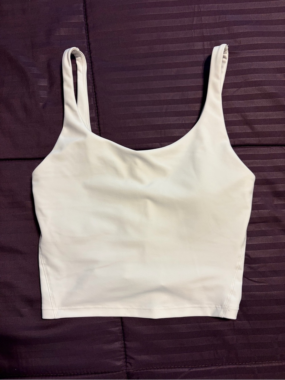 Old Navy White Scoop Neck Crop Tank
